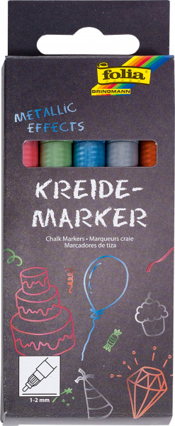 Kreidemarker 5er Set Metallic