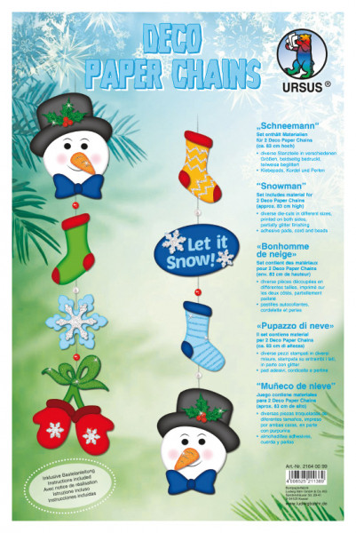 Deco Paper Chains ”Schneemann”