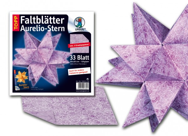 Aurelio-Stern ”Batikpapier lila”