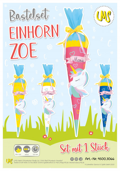 Wunsch-Schultüte ”Einhorn Zoe”
