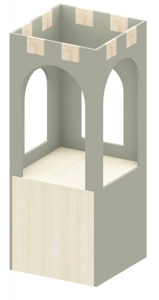 Ecke Turm mit Acrylglasfenster