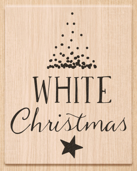Stempel ”White Christmas” 65x82mm