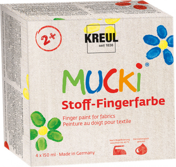 Mucki Stoff-Fingerfarben 4er Set