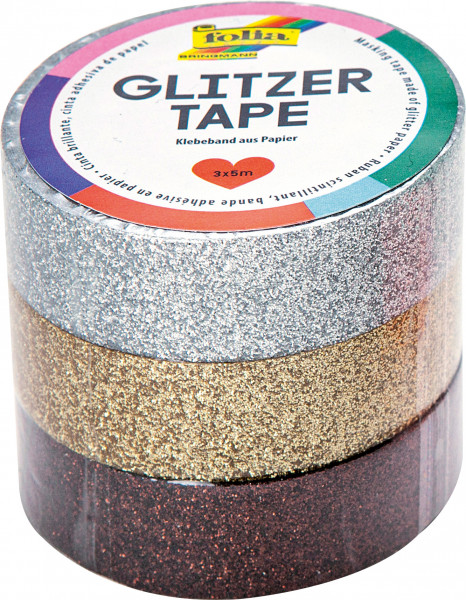 Glitzer-Tape 3er Set, 15mmx5m