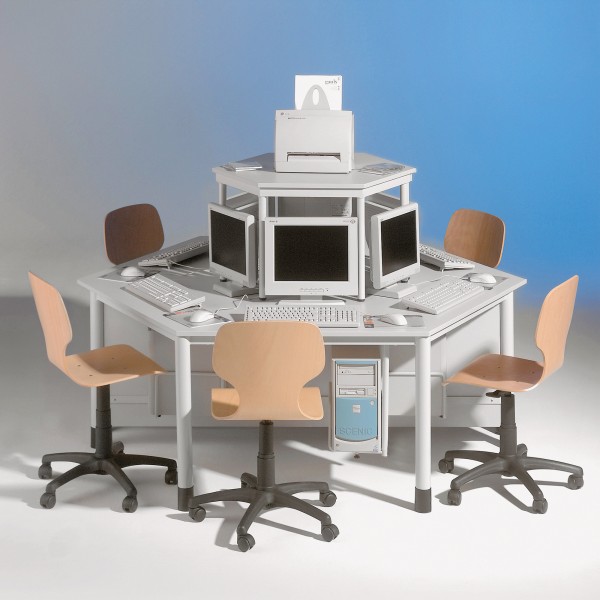 Computerinsel für 6 Arbeits