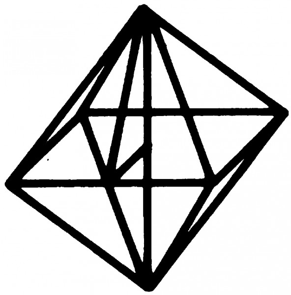 Kantenmodell Oktaeder Chrom