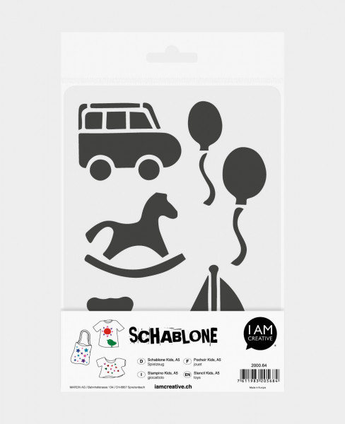 Schablone Kids ”Spielzeug” DIN A5