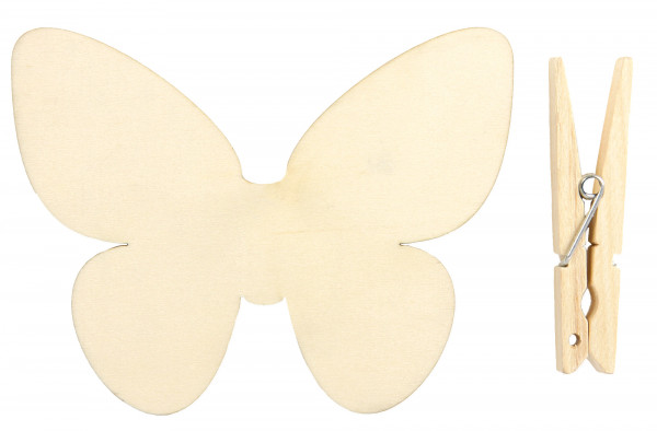Holzklammern Schmetterling 5er-Set