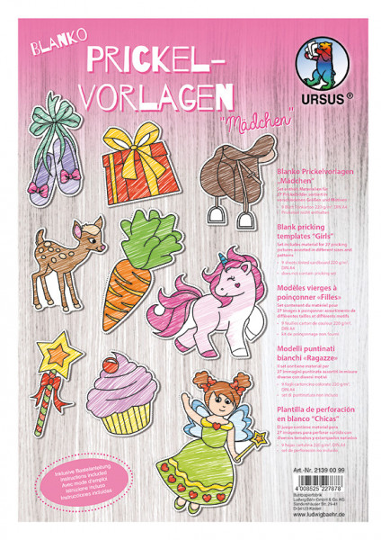 Prickelvorlage ”Mädchen”