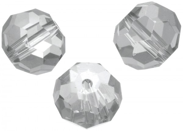 Perlen mit Facettenschliff hellgrau