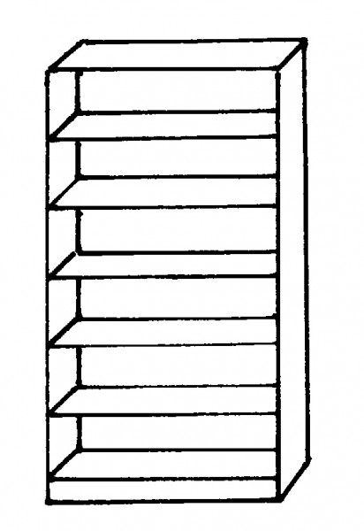 Regal mit 5 Holzdekorböden