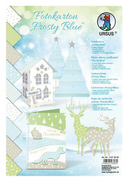 Fotokarton-Block ”Frosty Blue”