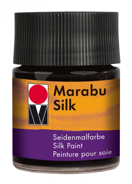 Marabu Seidenfarbe schwarz 50ml