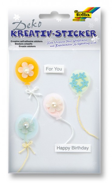 3-D Sticker Happy Birthady Luft-