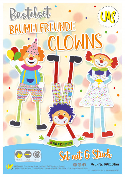 Baumelfreunde Clowns Bastelset
