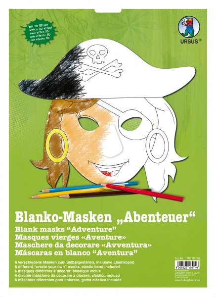 Blanko-Masken ”Abenteuer”