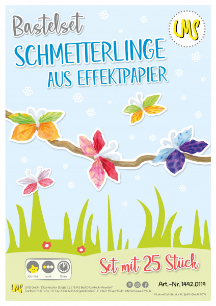 Schmetterlinge aus Effektpapier