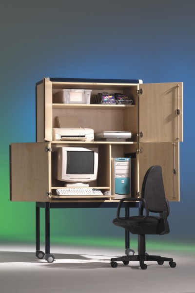 EDV-Schrank ALU, fahrbar