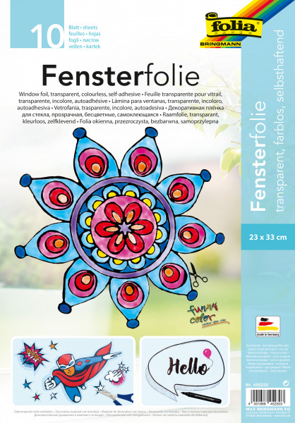Window-Color-Folie 23x33 cm, 10 Bl.