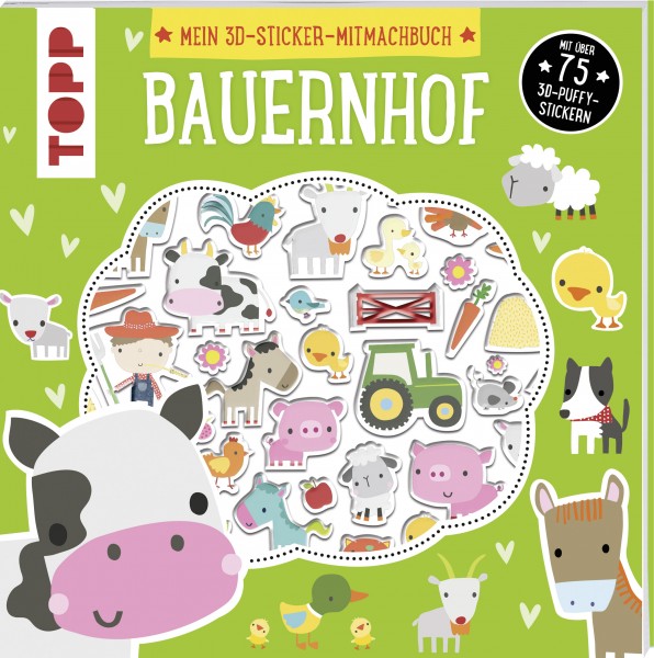 3D-Sticker-Buch: Bauernhof