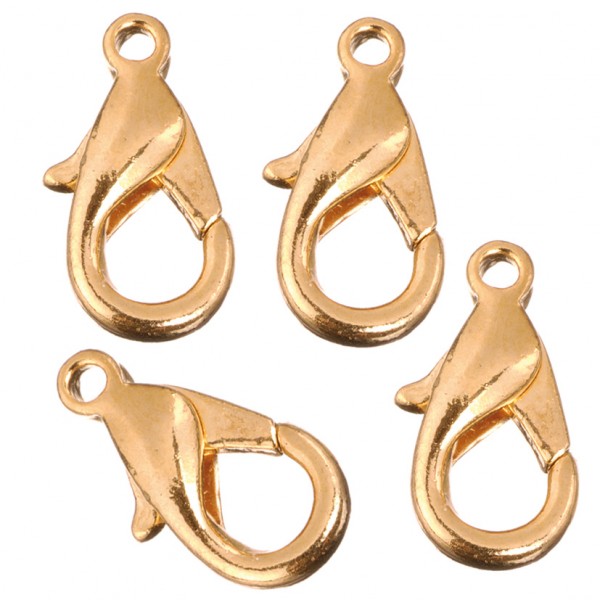 Karabinerschließe 13mm gold