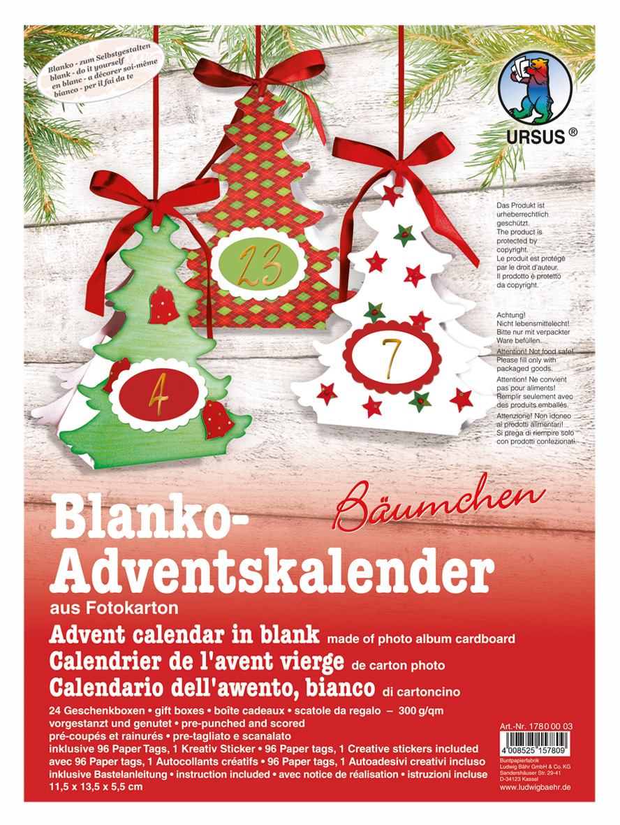 Blanko-Adventskalender ”Baum” 300g/m² | LMS Lehrmittel-Service H.Späth GmbH