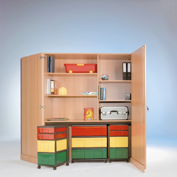 Garagenschrank 150x190x50cm 3 Schubladencontainer 3-farbig | LMS