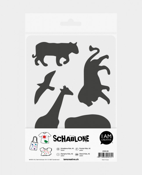 Schablone Kids ”Safari” DIN A5