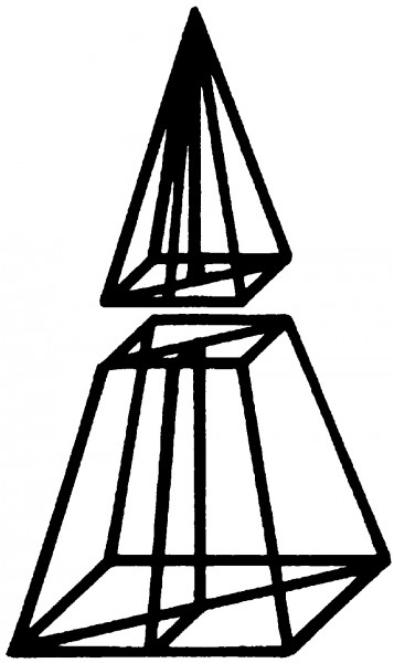 Kantenmodell Pyramidenstumpf Chrom