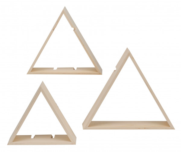 Design-Rahmen Holz dreieck 3 Stk