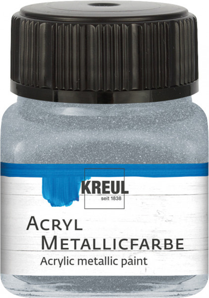 Acryl Metallicfarbe silber 20ml