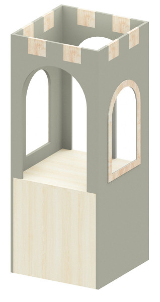 Durchgang Turm mit Acrylglasfenster