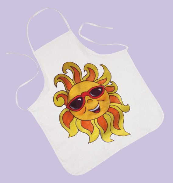 Küchenschürze ohne Taschen weiß