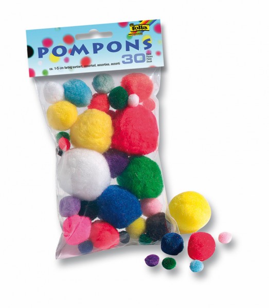 Pompons 30 Stück-Packung