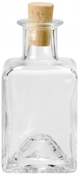 Flasche quadratisch Klarglas