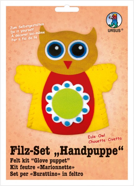 Filz-Set ”Handpuppe”, Eule