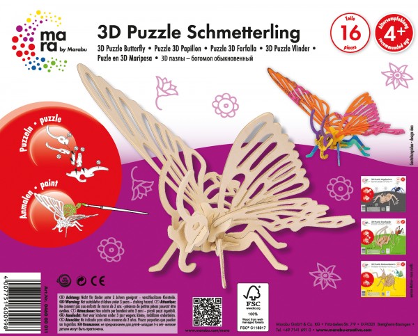 3D Puzzle Schmetterling