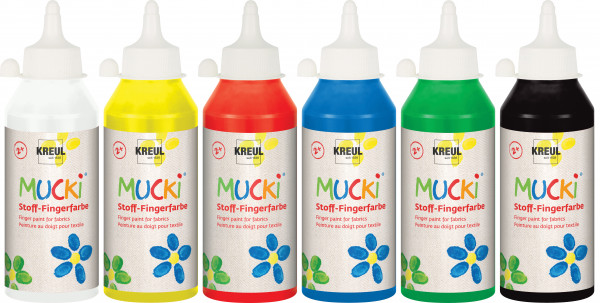 Mucki Stoff-Fingerfarbe Set á 250ml