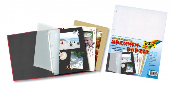 Transparentpapier weiß Spinnenpräg.