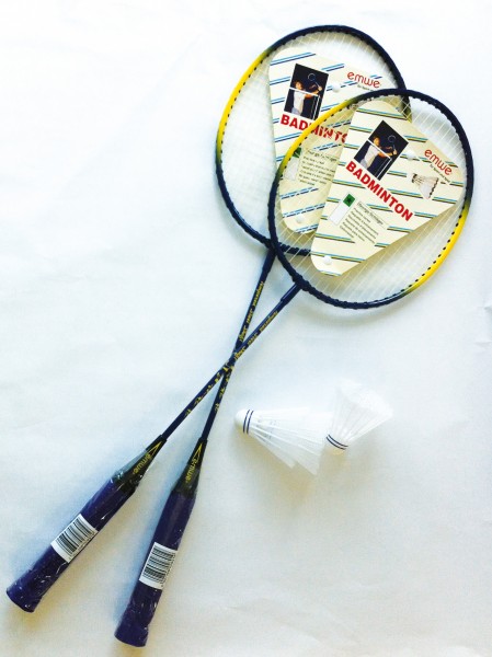 Badminton-Set mit 2 Übungsschläger