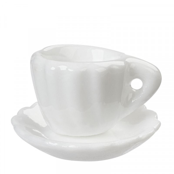 Wichtelzubehör Kaffeetasse, weiß/Keramik, ca.1,8cm