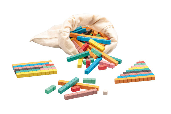 Kleiner Satz farbiger Rechenstäbe