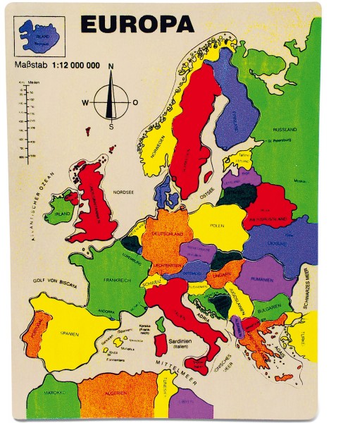Puzzlekarte Europa 30x40cm