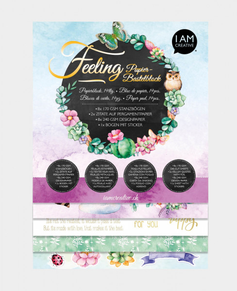 Papier Bastelblock ”Feeling” DIN A4