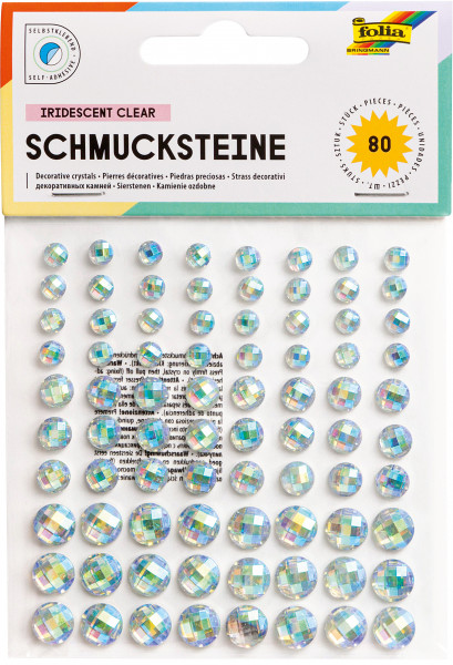 Deko-Schmucksteine, Crystal Rainbow selbstklebend, 80 Stück, sortiert