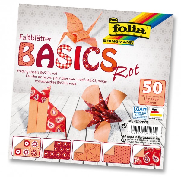 Faltblätter 80g/m², BASICS ROT