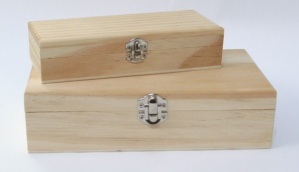 Holzbox rechteckig 20,5x12,5x6 cm