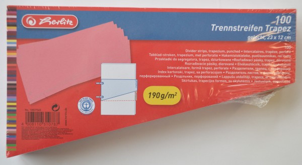 Trennstreifen Trapez herlitz, rot