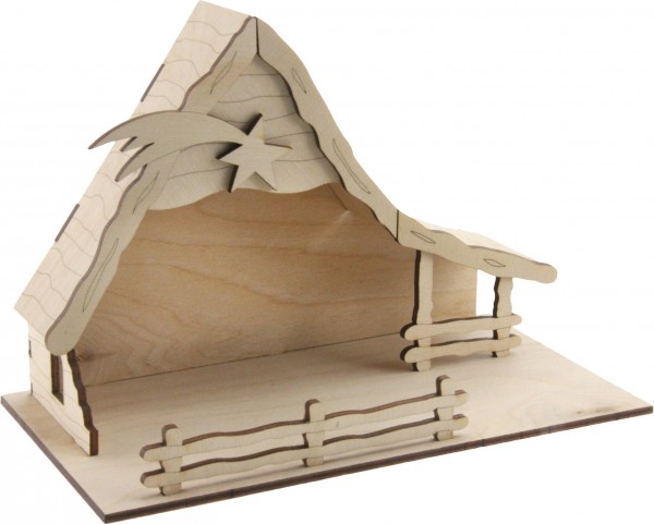 Weihnachtskrippe mit Solar-Option