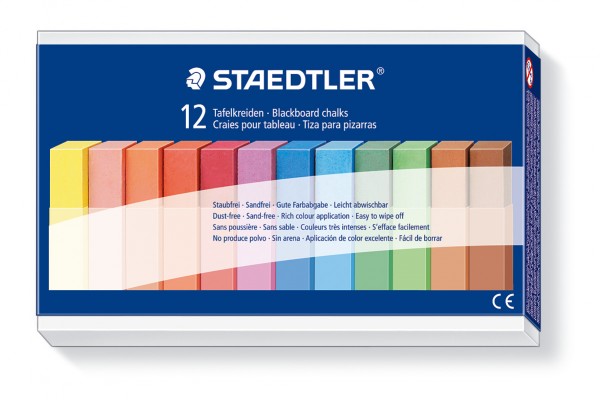 Staedtler Tafelkreide farbig sort.